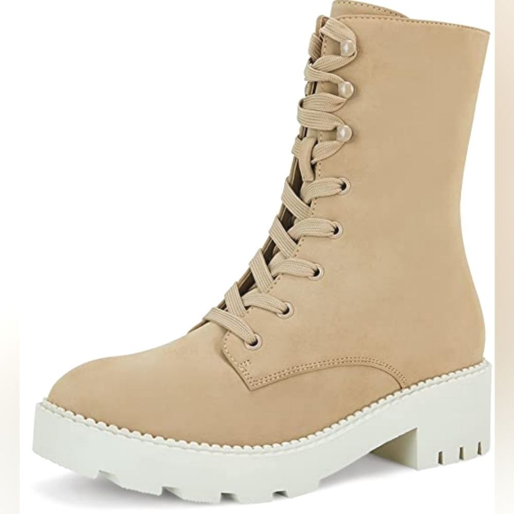(A-3005) ZBY Women's  Combat Boots Sz 9